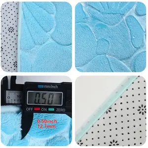 מחצלת pvc מיקרופייבר חדר אמבטיה מעוגל מחצלת לחות מעוגל עם שטיח חצץ לשימוש רצפה - Product Image 6