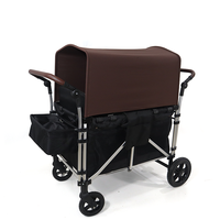 Wagon pour enfants tout-terrain 4 passagers Poussette classique pour bébé double côte à côte