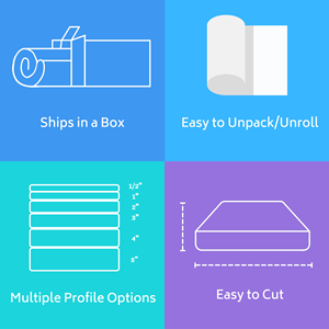 OEM/ODM portátil 6 "X 24" X 24 "<span class=keywords><strong>Gel</strong></span> de espuma viscoelástica tapicería Cojín cuadrado medio firme cojín de <span class=keywords><strong>asiento</strong></span> personalizado - Product Image 5