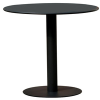 Table d'extérieur de style minimaliste moderne en plastique-bois, fer forgé, grain de teck, adaptée aux espaces carrés/rectangulaires en extérieur