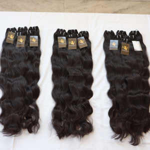 Extensions de cheveux humains bruts en vison indien, vente en gros d'usine, cheveux brésiliens vierges Remy, tissage en lot - Product Image 5