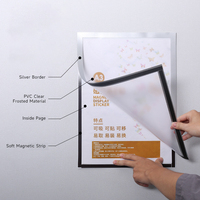 Porta Letreros Magnético Autoadhesivo Extraíble A3 A4 A5 A6, Porta Certificados, Marco para Letreros, Porta Cuadros, Porta Documentos para Pared