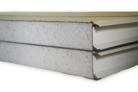 Panneau sandwich en polyuréthane à isolation thermique extérieure de conception moderne pour mur extérieur, maison préfabriquée, panneau mural acoustique