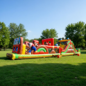 Parcours d'obstacles gonflable <span class=keywords><strong>Mario</strong></span> d'usine, parcours d'obstacles, combo de jeux, parc de jeux, matériau PVC, certifié EN14960 - Product Image 1