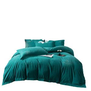 ชุดสี่ชิ้นคุณภาพสูงสำหรับทุกฤดูชุดผ้าปูเตียง300TC โพลีเอสเตอร์สีทึบทันสมัย - Product Image 1