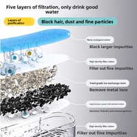 Distributeur d'eau portable pour animaux de compagnie en acier inoxydable élégant, étanche IPX8, recharge intelligente, circulation automatique, affichage LCD de l'heure