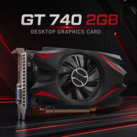Tarjeta Gráfica GT740 2GB GDDR5 128Bit para Juegos 4K con Doble Ventilador, PCI Express 3.0 X16 DirectX 12, Nueva GPU de Escritorio