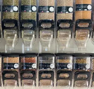 Gıda sınıfı plastik yerçekimi bin tahıl yüksek kalite toptan şeker duvar gıda toplu dağıtıcı