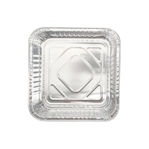 Square Aluminum <b>Foil</b> Tray 0.08mm Thick for Air Fryer Baking BBQ Small Medium Large Sizes Disposable <b>Cooking</b> Pan - Product Image 1