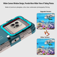 Étui de téléphone portable Shellbox 2e génération étanche en PC, motif animal, 6,9 pouces, avec trou d'aération et cordon inclus pour 360