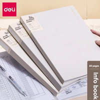 Deli NS192 Blanc 30 Pages 2 Dossiers A4 Sac de rangement pour papiers d'examen, partitions, affiches, album, classement de documents, haute qualité