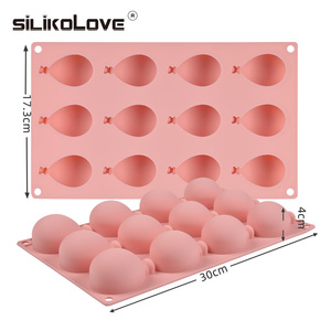 <span class=keywords><strong>Molde</strong></span> <span class=keywords><strong>de</strong></span> Silicona SILIKOLOVE <span class=keywords><strong>de</strong></span> 12 Cavidades en Forma <span class=keywords><strong>de</strong></span> Medio Globo, Antiadherente, Libre <span class=keywords><strong>de</strong></span> BPA, con Certificación LFGB Platinum, <span class=keywords><strong>para</strong></span> Decoración <span class=keywords><strong>de</strong></span> Pasteles y Mousses - Product Image 4