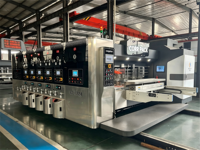 Máquina Automática para Fabricación de Cajas de Cartón con Control Computarizado Completo, Máquina de Impresión y Ranurado de Cartón