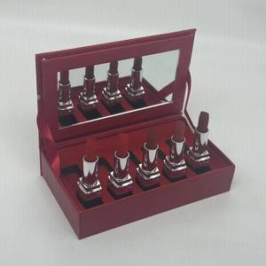 Customized gift lipstick case factory - 5-piece high-end cosmetics <b>set</b> Red lipstick - Product Image 1