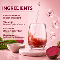 CubeSecret Poudre de Betterave Saveur Pomme Naturelle Sans OGM Superaliment Antioxydant Énergie Immunité Complément Alimentaire Quotidien