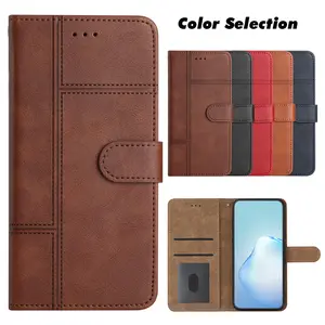 Business Leather Phone Case For Iphone 15 14 13 12 11 Pu Wallet Flip Mobile Phone Bags For Iphone 15 Pro Max