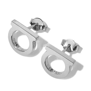Pendientes de Acero Inoxidable EH537 con <span class=keywords><strong>Letra</strong></span> "D" y Diamantes, Hipoalergénicos y Resistentes a la Decoloración, Aptos para Hombres y Mujeres - Product Image 2