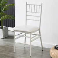 Chaise élégante pour les occasions de mariage, chaise de banquet au design en bambou blanc pour les salles de banquet et les événements sociaux