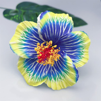Fleurs d'hibiscus artificielles KN-hf098 en mousse EVA, piques à cheveux et piques d'oreille pour danseuses Hula et fêtes