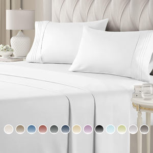 Wholesale Cheap 4pcs Bedding Set Twin Full Queen King Size 200 Count Print Microfiber Bed <strong>Sheet</strong> - Product Image 1