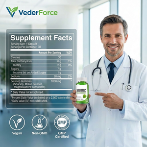 <span class=keywords><strong>Gummies</strong></span> à l'extrait de feuilles de corossol haute puissance 2000mg, enrichies en vitamine C, véganes, sans sucre, complément alimentaire, livraison rapide, vente en gros OEM/ODM - Product Image 2