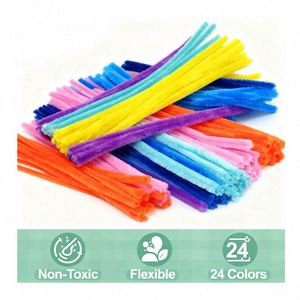 Material de Arte DIY, Tallo de Chenilla de 8mm y 30cm, Color Personalizado, Limpiapipas de Alta Calidad, Manualidades Educativas y Creativas - Product Image 5
