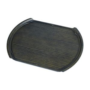 Twin swords, unique bronze-style Japanese <b>tray</b>, dessert plate, <b>tea</b> <b>tray</b>, sushi plate, sukiyaki, Japanese and Korean cuisine. - Product Image 5