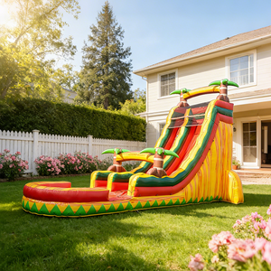 Tobogán Acuático Inflable Tropical de PVC de Grado Comercial para Exteriores, de 22 pies, para Niños y Adultos, para Parques de Aventuras, con 2 Años de Garantía - Product Image 1