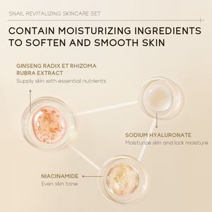 Anti-oxydation, uniformisation du teint, hydratation, réduction des ridules, soin du visage, 3 pièces, LAIKOU SNAIL, ensemble de soins revitalisants pour la peau - Product Image 4