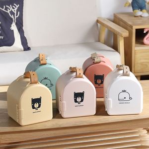 Portable Toy Box <b>For</b> Kids Double Layer Storage Building Blocks Organizer Pink Rectangle <b>Standing</b> Type S0404 - Product Image 1