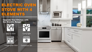 30-Zoll 5,0 Cu.Ft Paramount freistehender Elektroherd mit 4 Elementen Kombiniert Herd und Ofen für den Hausgebrauch - Product Image 5