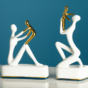 Nouveauté Sculpture créative Visages en céramique modernes Vase Accessoires de décoration pour la maison - Product Image 6