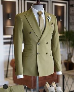 双排扣定制男士套装修身两件套婚礼新郎舞会服装Homme Mariage日常穿运动夹克 - Product Image 2