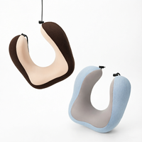 Oreiller de voyage ergonomique pliable et léger en mousse à mémoire de forme en U, avec housse amovible pour avion – Vente en gros usine