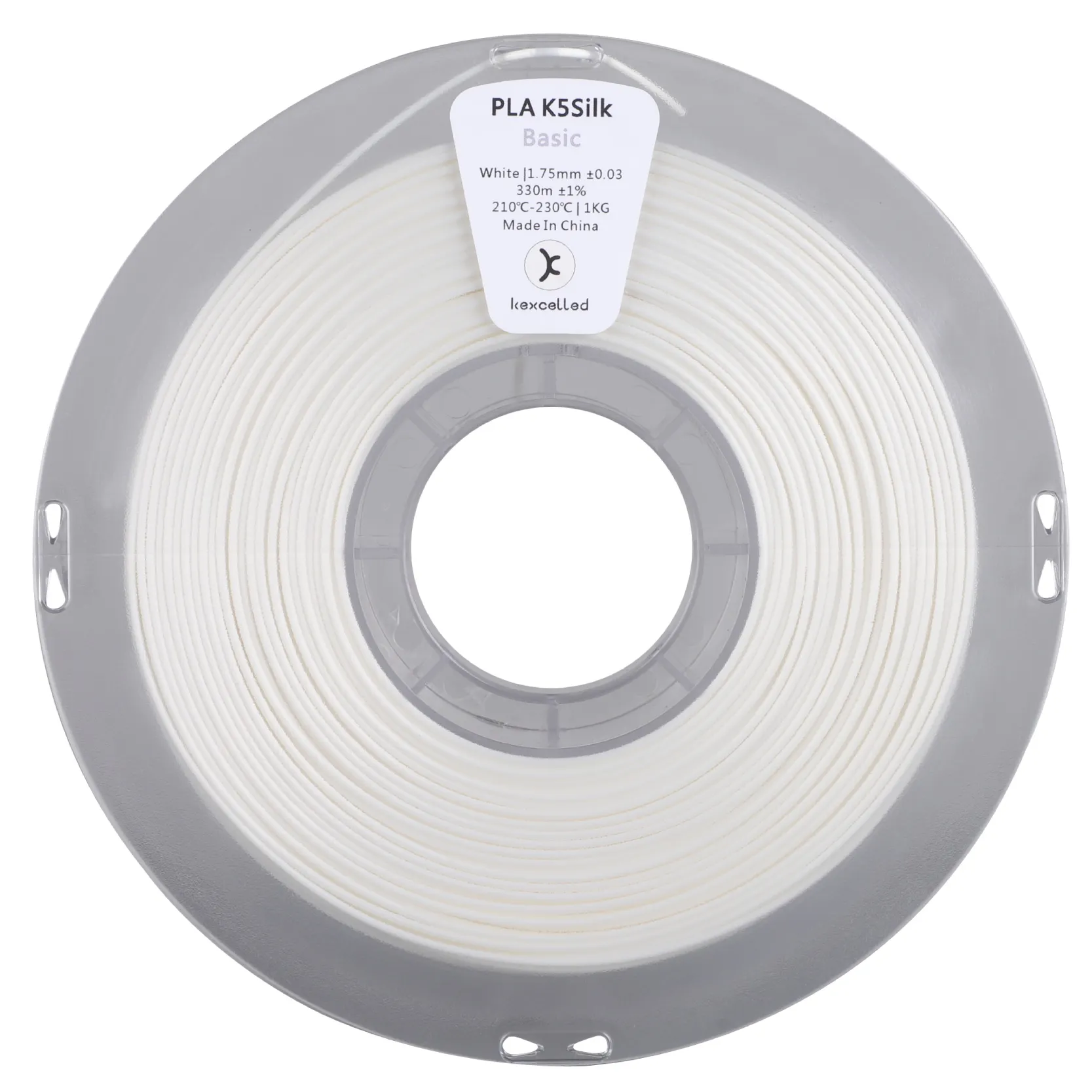 Kexcelled OEM/Odm verfügbar Mulit-Colors 3D-Druckerfilament Seide weißes Pla-Filament 5Kg