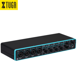 XTUGA <strong>M</strong>-4i4 New Upgrade 4-Channel USB <strong>Audio</strong> <strong>Interface</strong> 24-Bit 192kHz External Portable Metal+ABS for PC/Mobile Phones Guitar - Product Image 1