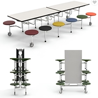 Table à manger moderne pliable et extensible avec ensemble de chaises pliantes pour la maison et l'école