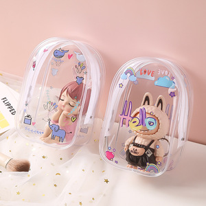 Bolsa de almacenamiento transparente con dibujos animados, con cremallera, portátil, multiusos, para uso en el dormitorio de los niños pequeños - Product Image 4