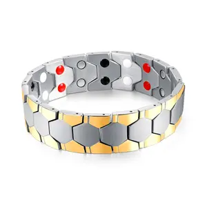 Magnetic Jewelry Stainless Steel Neodymium Black Magnet Magnetic Therapy Bracelets