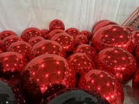Grande sphère miroir gonflable en PVC dorée, boule laser LED, étanche, résistante au soleil, logo personnalisé, décoration lumineuse disco, ballon