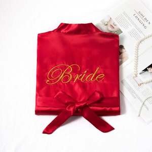 Кимоно для невесты и подружек невесты, женский халат из атласного шелка, пеньюар для матери невесты и подружки невесты, одежда для сна, для девичника - Product Image 5