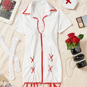 Uniformes d'infirmières pour le commerce électronique transfrontalier, lingerie sexy transparente, cosplay anime séduisant, jeux de rôle passionnés. - Product Image 5
