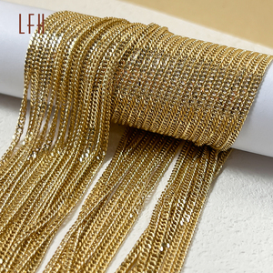 Collar Hueco Au750 Cadena de Eslabones Cubanos Joyería de Oro Real de 18k Gargantilla Hueca Oro 18k Original Joyería de Oro Real al por Mayor - Product Image 3
