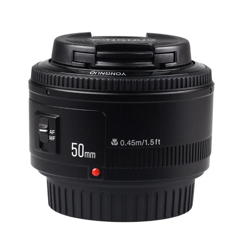 Nuovo obiettivo della fotocamera YONGNUO YN 50 mm F1.8 MF YN50 mm f/1.8 AF apertura dell'obiettivo messa a fuoco automatica per CANON D5300 D5200 D750 D500 DSLR fotocamera