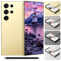 Smartphone Original S24 Ultra 5G Dual SIM Deca Core 16GB+1TB LTE CDMA Kamera 108MP Dukungan Bahasa Prancis/Spanyol AMOLED 144Hz Android
