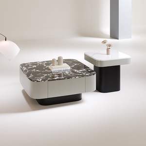 Muebles para el hogar, nuevo diseño, precio barato, tecnología personalizada, mueble <span class=keywords><strong>de</strong></span> <span class=keywords><strong>TV</strong></span> <span class=keywords><strong>de</strong></span> piedra con mesa central, soporte <span class=keywords><strong>de</strong></span> <span class=keywords><strong>TV</strong></span> blanco <span class=keywords><strong>de</strong></span> lujo para sala <span class=keywords><strong>de</strong></span> estar - Product Image 3