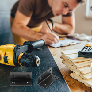 Accessoires de meubles de marque SSR, acier inoxydable, équerres d'angle robustes en forme de L, supports d'étagère, joints de support de table - Product Image 1