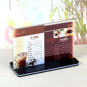 Bảng Hiệu Sàn Giấy Acrylic Trong Suốt Giá Trưng Bày Ký Tự Tùy Chỉnh Giá Trưng Bày Bảng Hiệu Áp Phích <span class=keywords><strong>Menu</strong></span> Nhựa Đứng Với Đế Màu Đen - Product Image 4