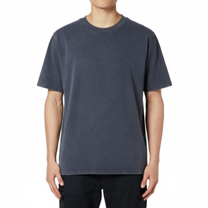 La mejor fabricación 100% algodón de alta calidad ropa casual hombres lavado ácido camiseta nueva llegada totalmente personalizada hombres Vintage camisetas - Product Image 1