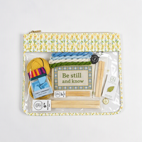Sac de rangement transparent JOYSUN multi-tailles en PVC pour projets de couture, broderie et point de croix, pochette zippée pour organisateur de projets DIY
